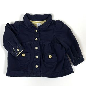Baby Gap Navy Blue Sweater Jacket Size 6-12M